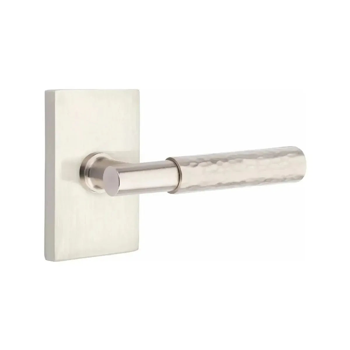 EmtekEmtek Select T-Bar Hammered Lever with Modern Rectangular Rosette in 