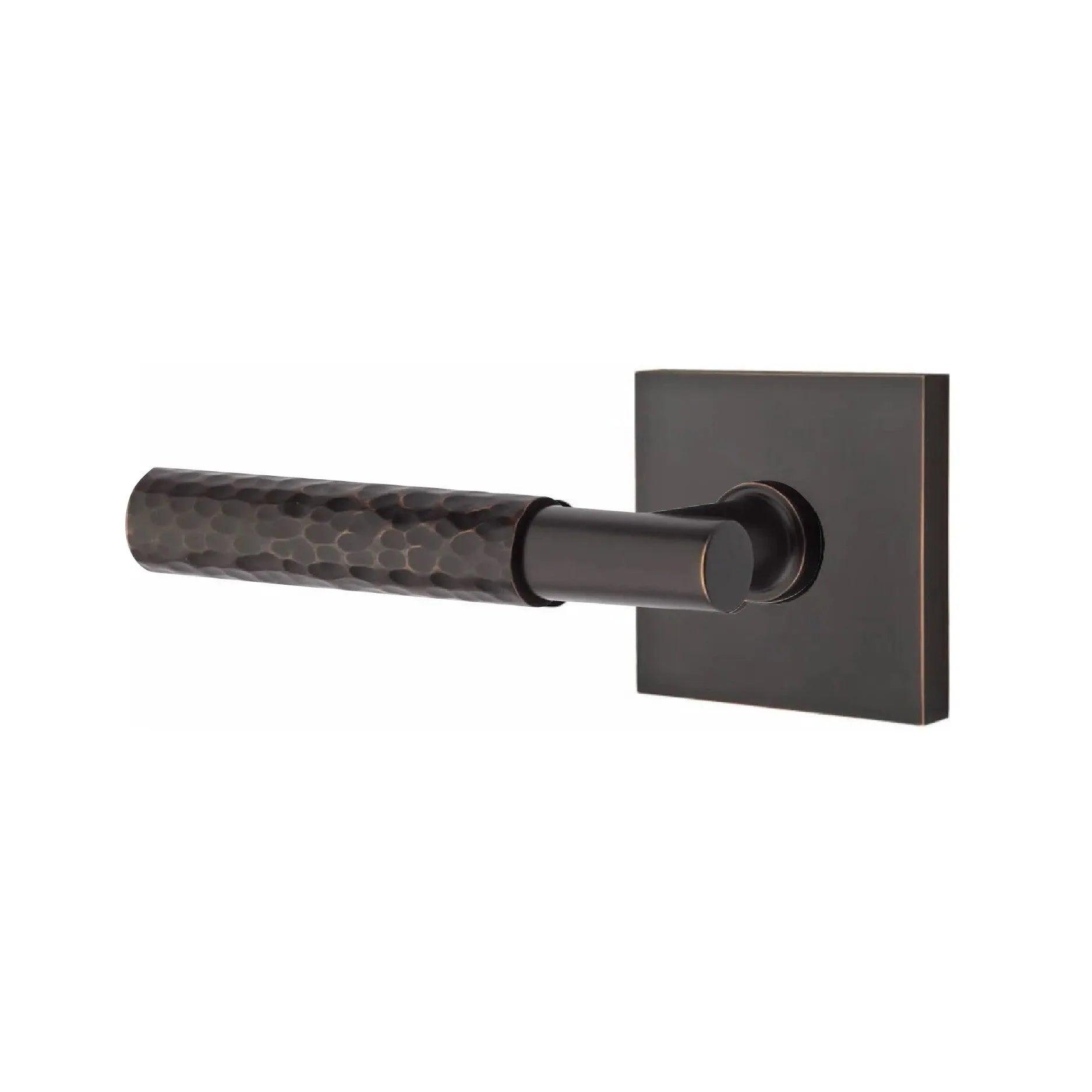 Emtek Select T-Bar Hammered Lever with Square Rosette 