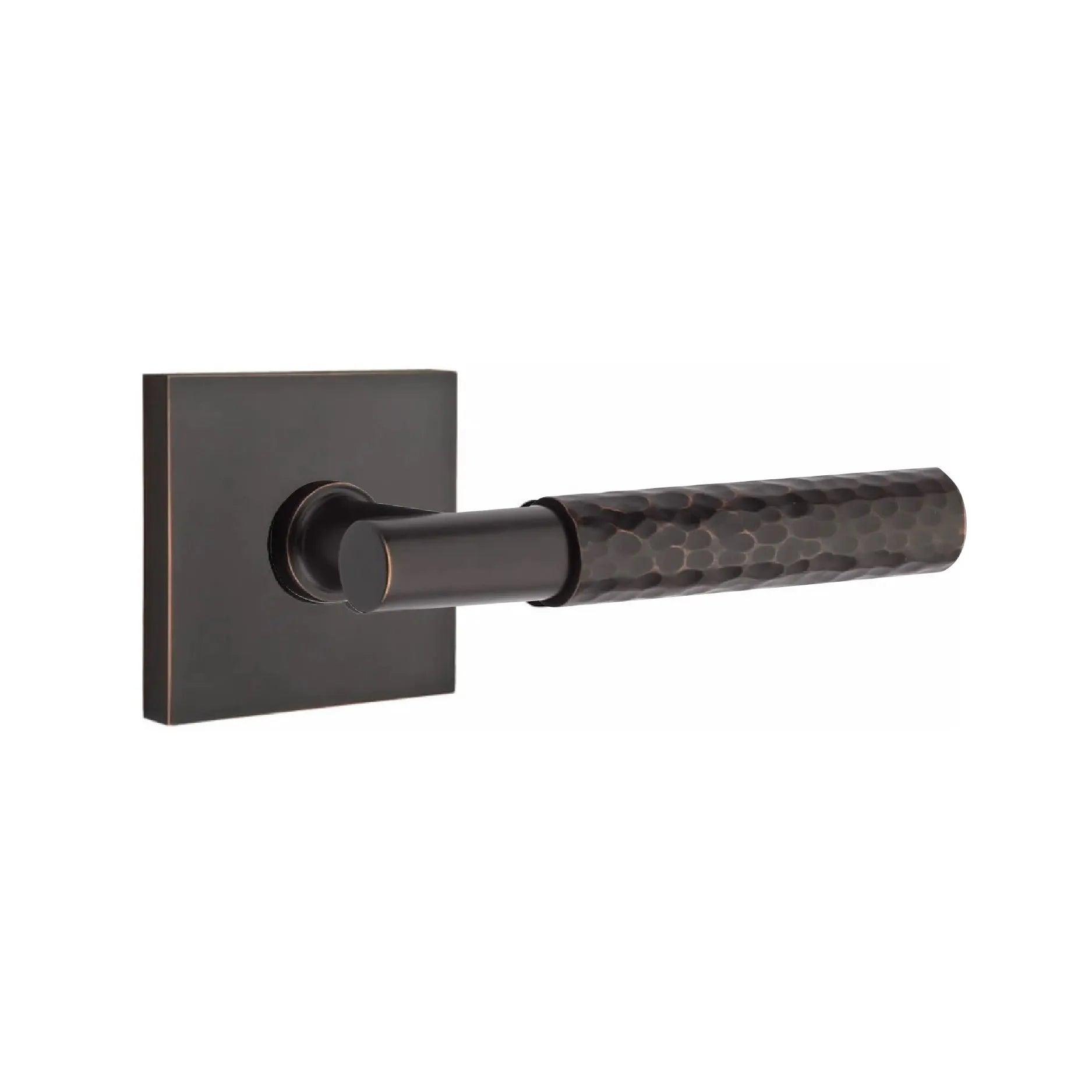 Emtek Select T-Bar Hammered Lever with Square Rosette 