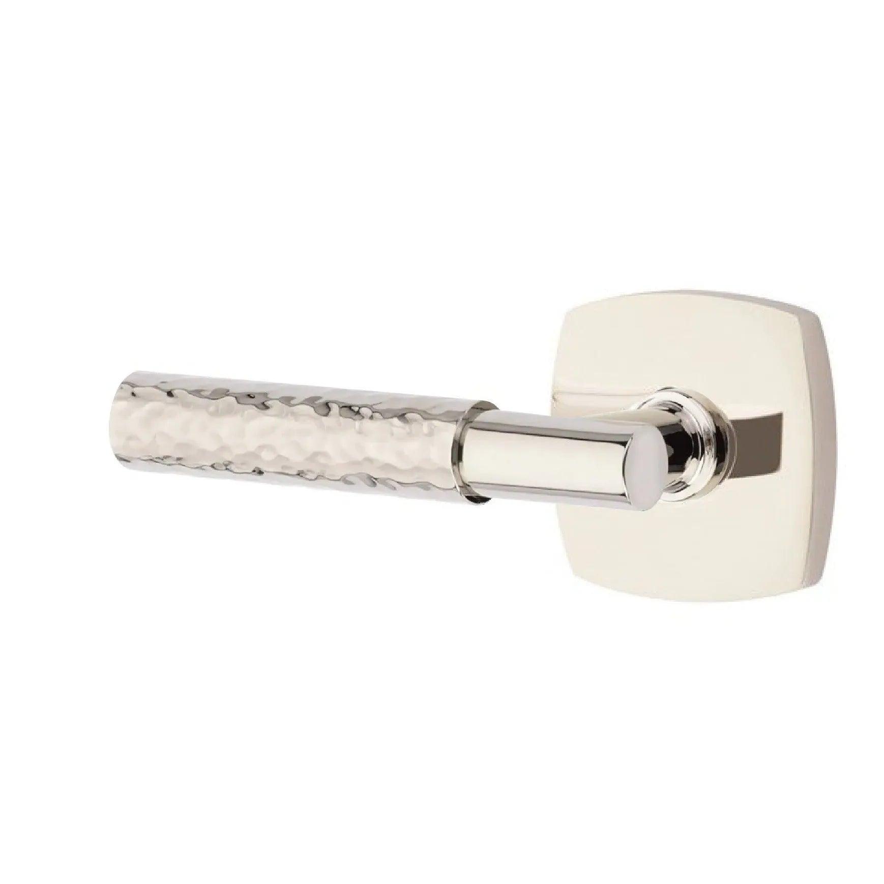 Emtek Select T-Bar Hammered Lever with Urban Modern Rosette 