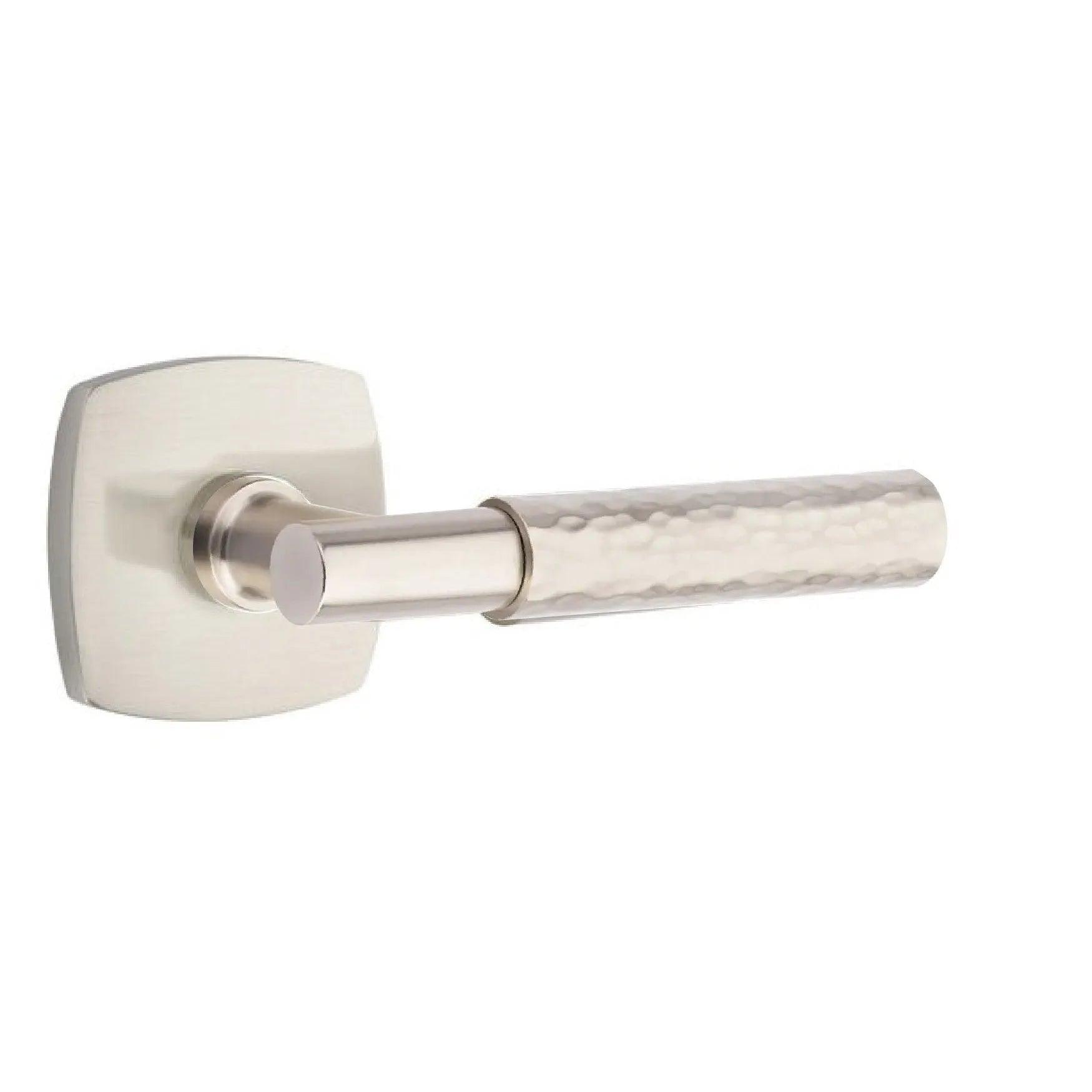 Emtek Select T-Bar Hammered Lever with Urban Modern Rosette 