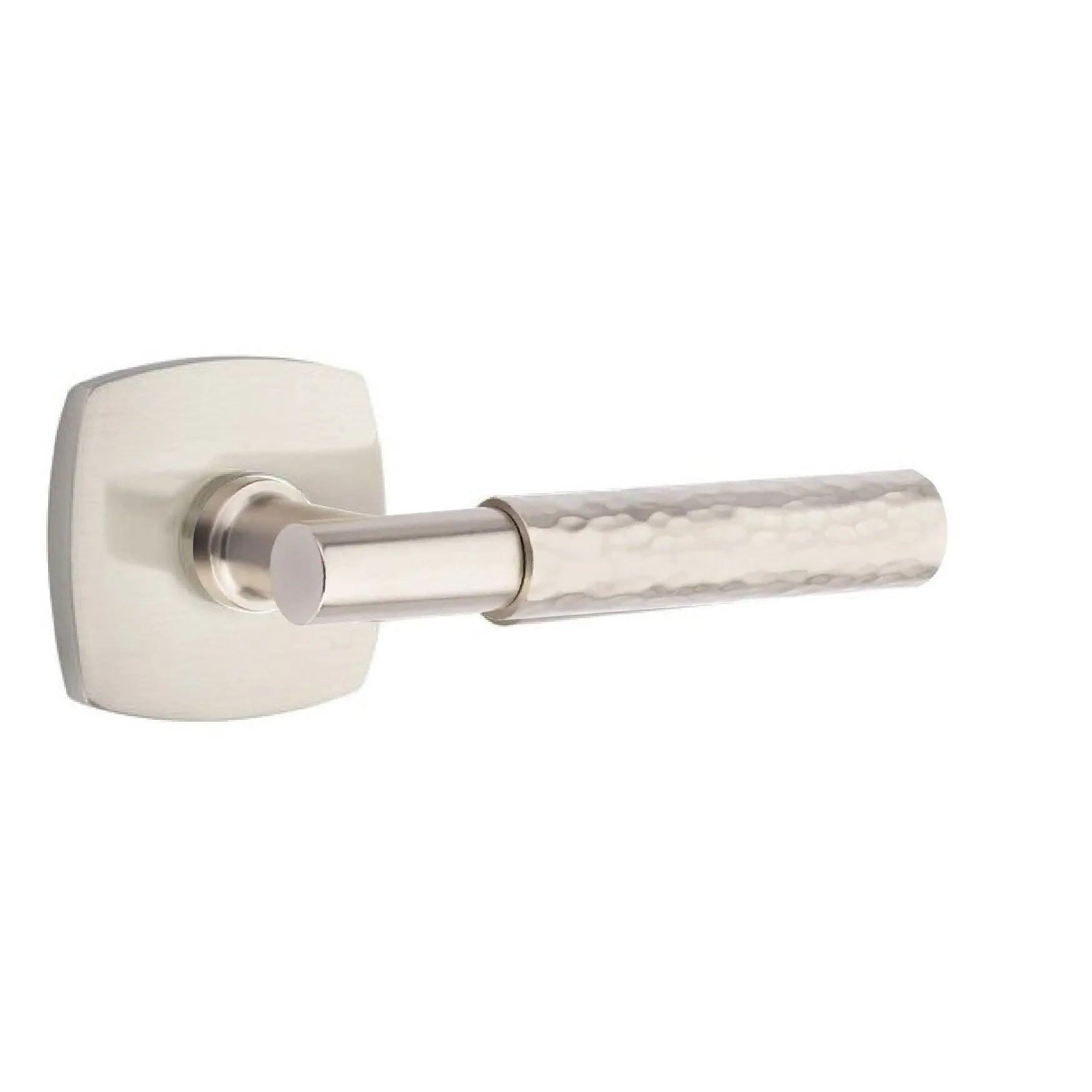Emtek Select T-Bar Hammered Lever with Urban Modern Rosette 