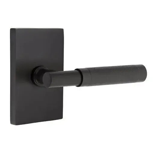EmtekEmtek Select T-Bar Knurled Lever with Modern Rectangular Rosette in 