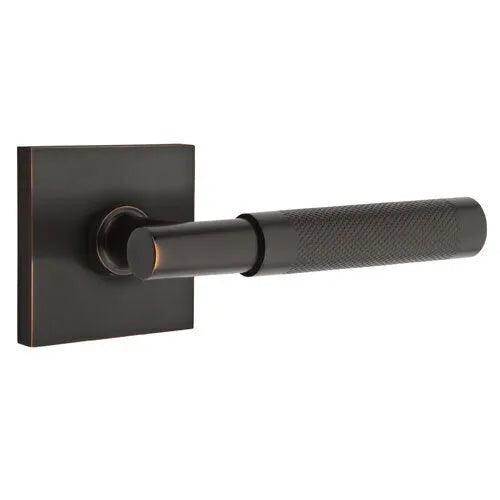 Emtek Select T-Bar Knurled Lever with Square Rosette Oil Rubbed Bronze