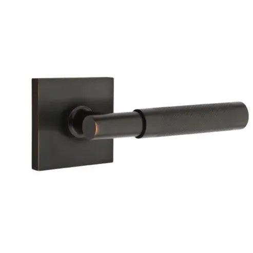 Emtek Select T-Bar Knurled Lever with Square Rosette Oil Rubbed Bronze