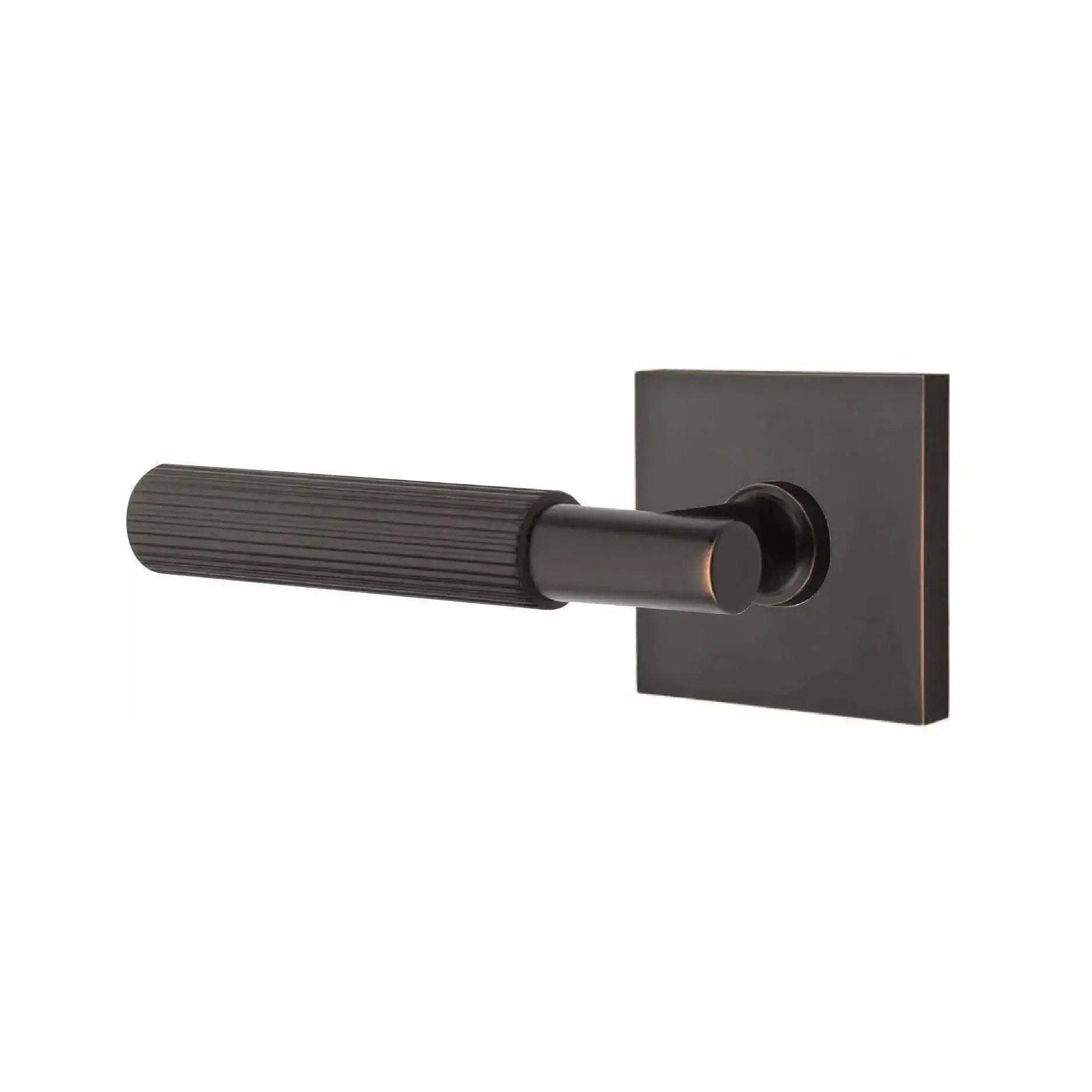 EmtekEmtek Select T-Bar Straight Knurled Lever with Square Rosette in 