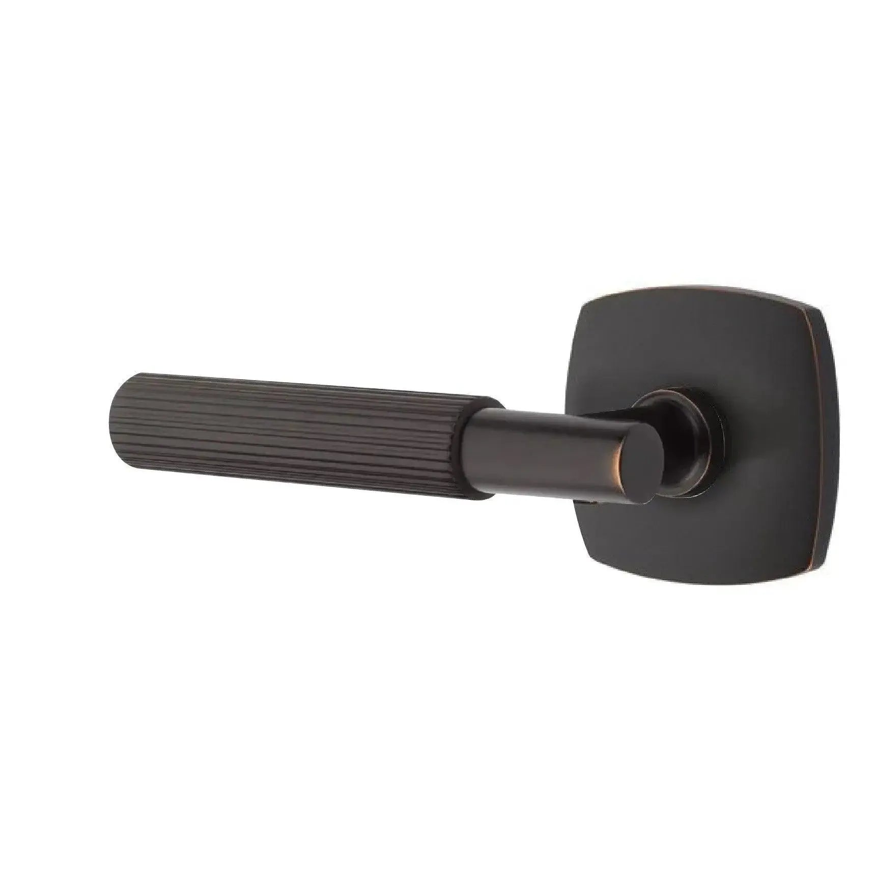 EmtekEmtek Select T-Bar Straight Knurled Lever with Urban Modern Rosette in 