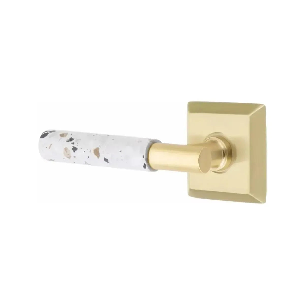 EmtekEmtek Select T-Bar Terrazzo Lever with Quincy Rosette in 