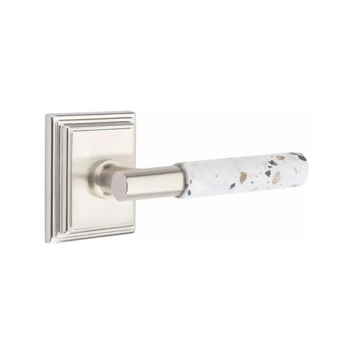 EmtekEmtek Select T-Bar Terrazzo Lever with Wilshire Rosette in 