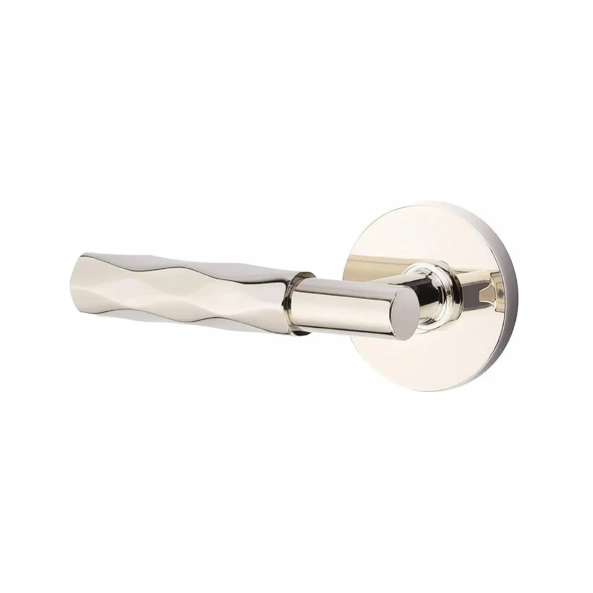Emtek Select T-Bar Tribeca Lever with Disk Rosette Lifetime Polished Nickel