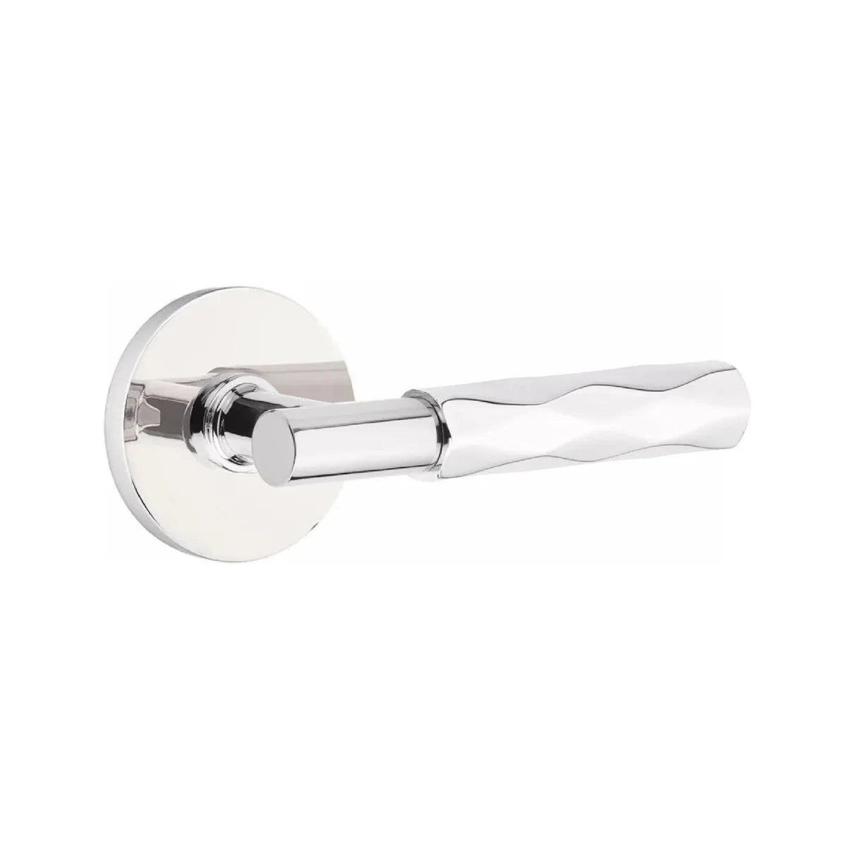Emtek Select T-Bar Tribeca Lever with Disk Rosette Polished Chrome