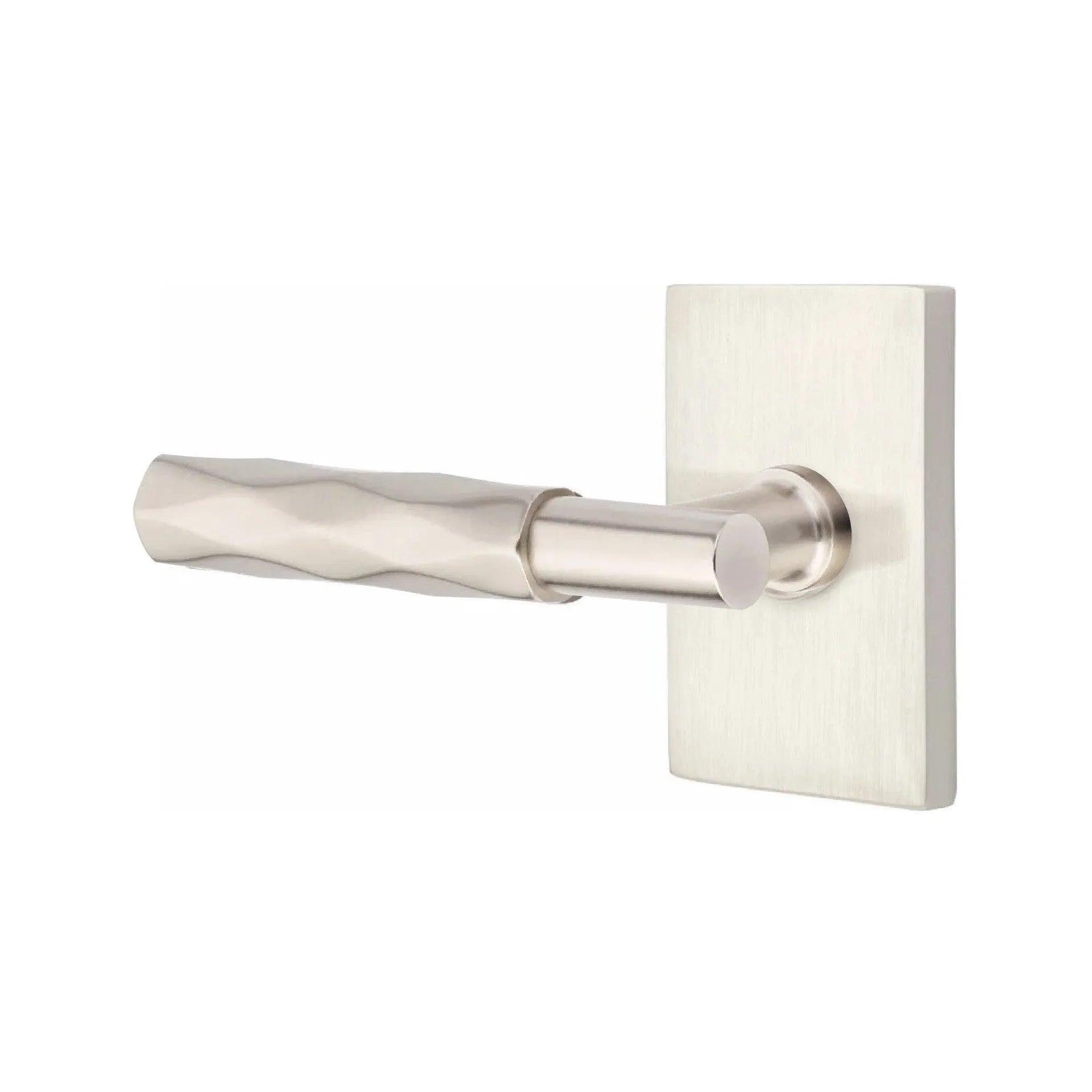 Emtek Select T-Bar Tribeca Lever with Modern Rectangular Rosette 