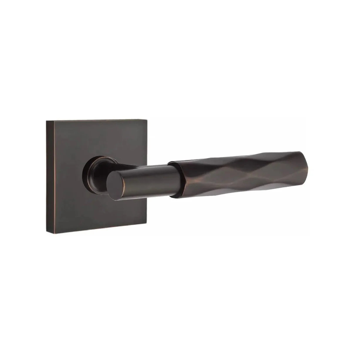 Emtek Select T-Bar Tribeca Lever with Square Rosette Oil Rubbed Bronze