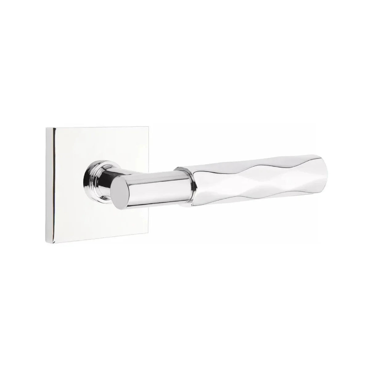 Emtek Select T-Bar Tribeca Lever with Square Rosette Polished Chrome