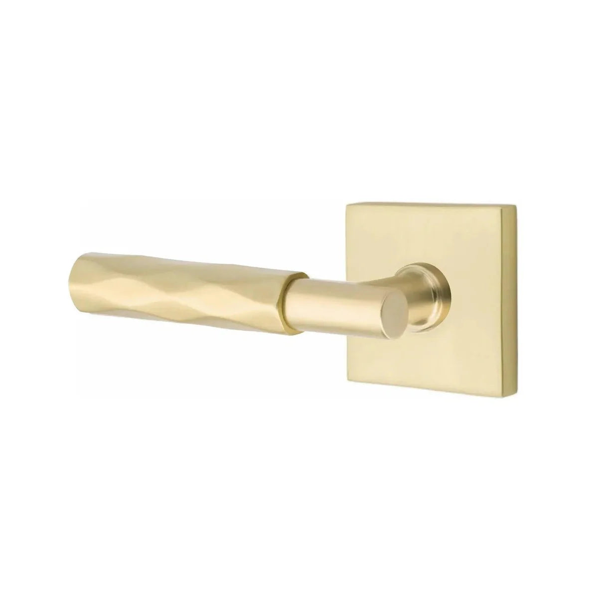 Emtek Select T-Bar Tribeca Lever with Square Rosette Satin Brass