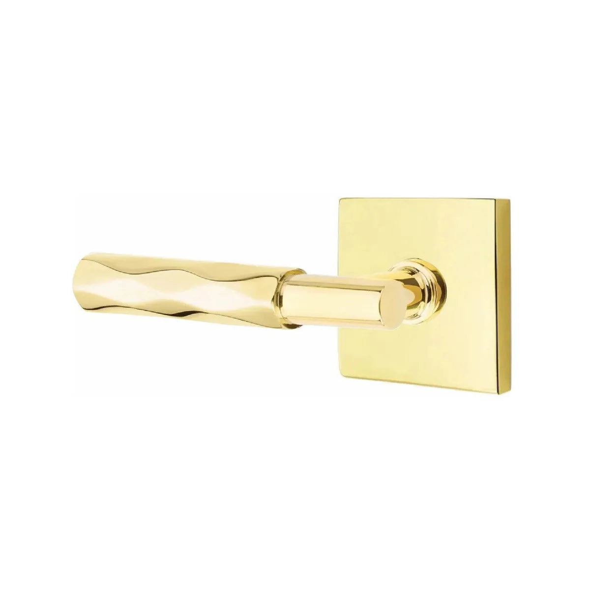 Emtek Select T-Bar Tribeca Lever with Square Rosette Unlacquered Brass