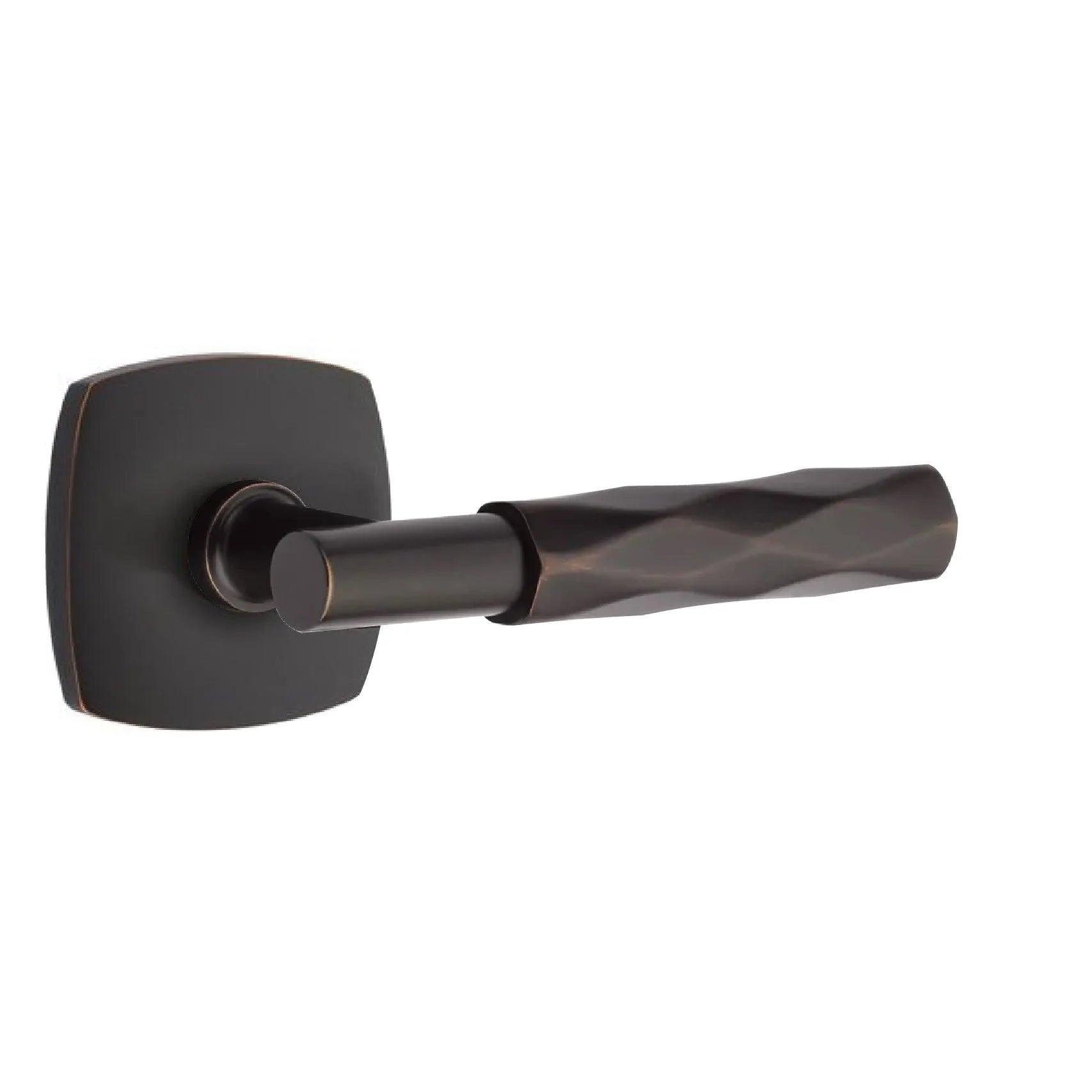 Emtek Select T-Bar Tribeca Lever with Urban Modern Rosette 