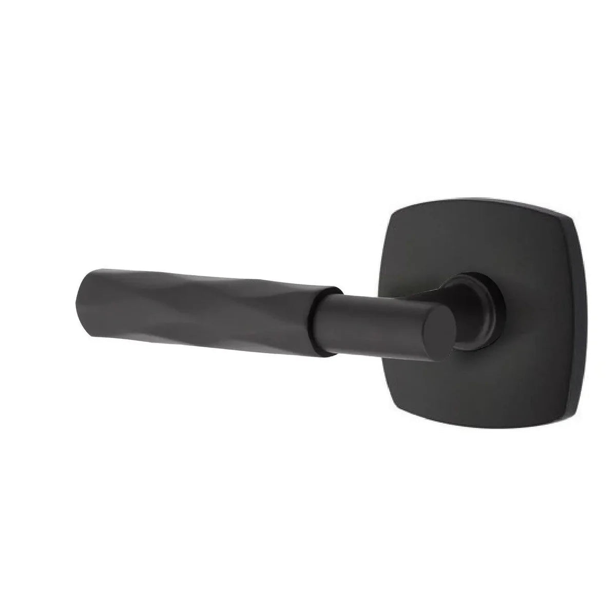 Emtek Select T-Bar Tribeca Lever with Urban Modern Rosette Flat Black
