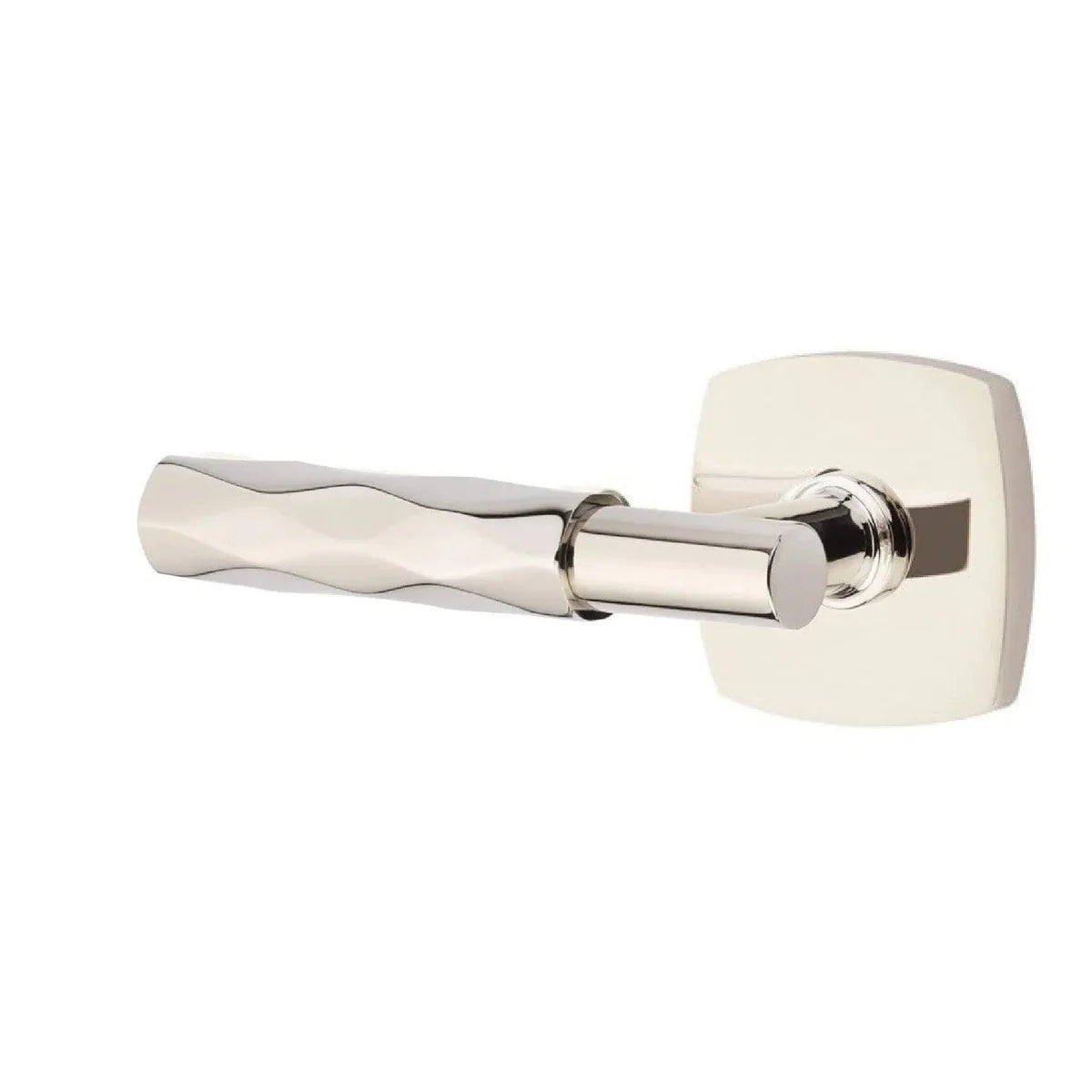 Emtek Select T-Bar Tribeca Lever with Urban Modern Rosette Lifetime Polished Nickel