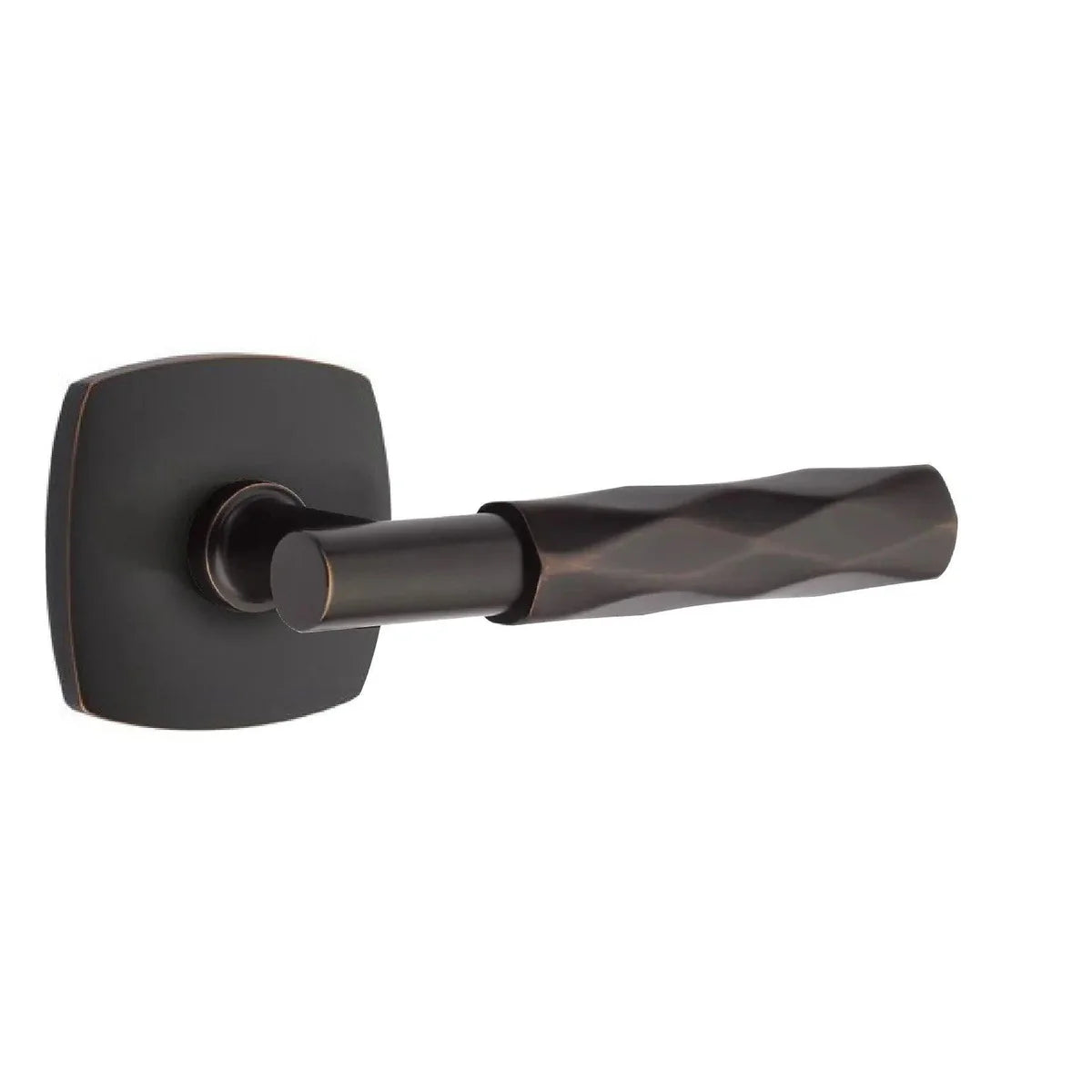 Emtek Select T-Bar Tribeca Lever with Urban Modern Rosette Oil Rubbed Bronze