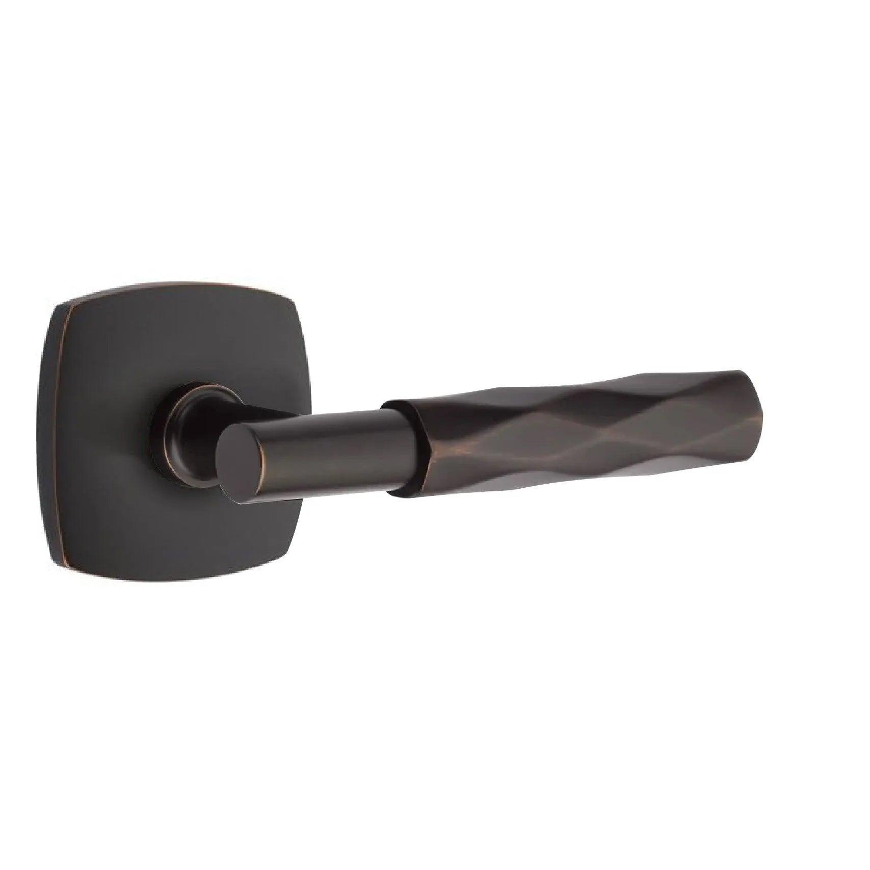 Emtek Select T-Bar Tribeca Lever with Urban Modern Rosette 