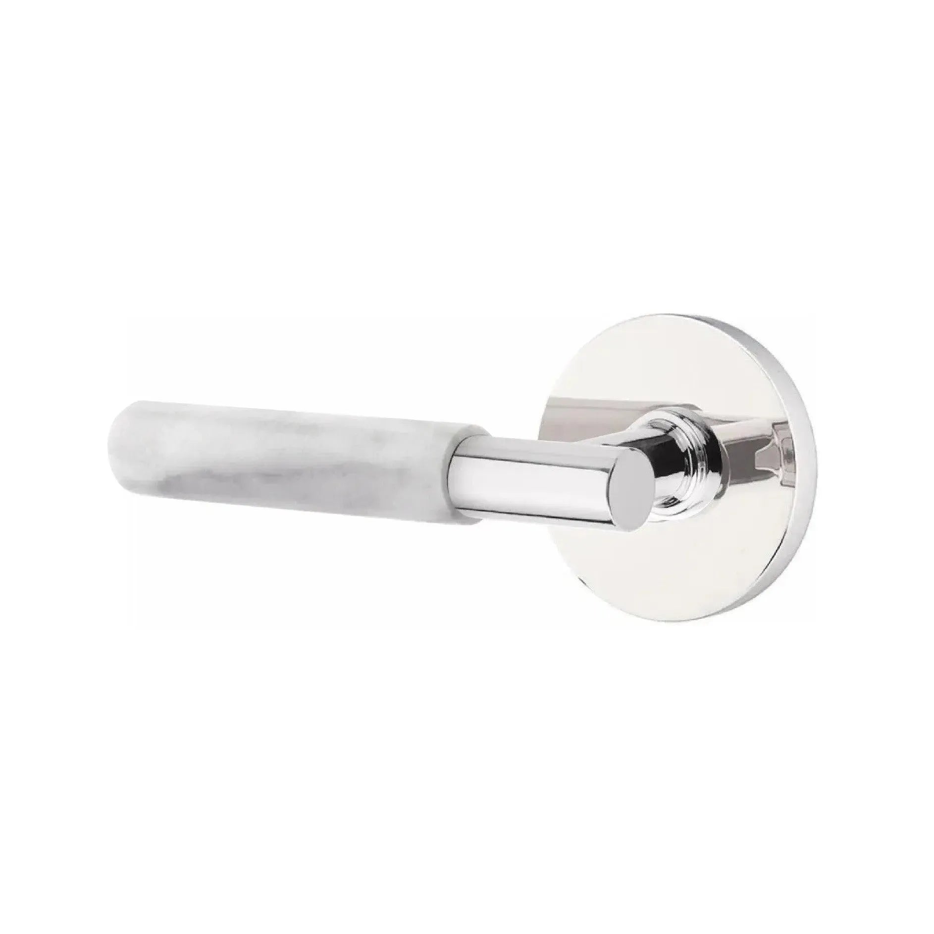 EmtekEmtek Select T-Bar White Marble Lever with Disk Rosette in 