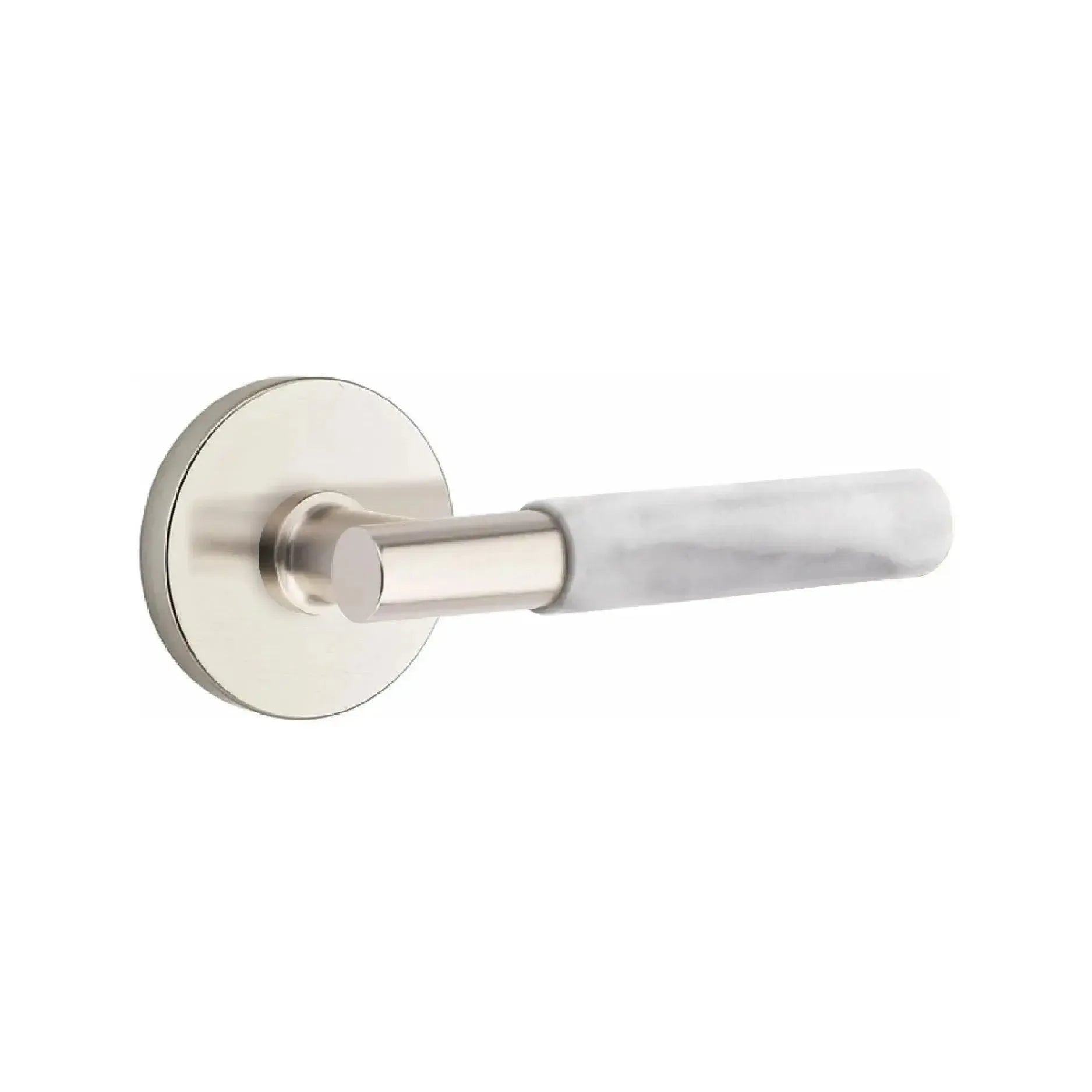 EmtekEmtek Select T-Bar White Marble Lever with Disk Rosette in 