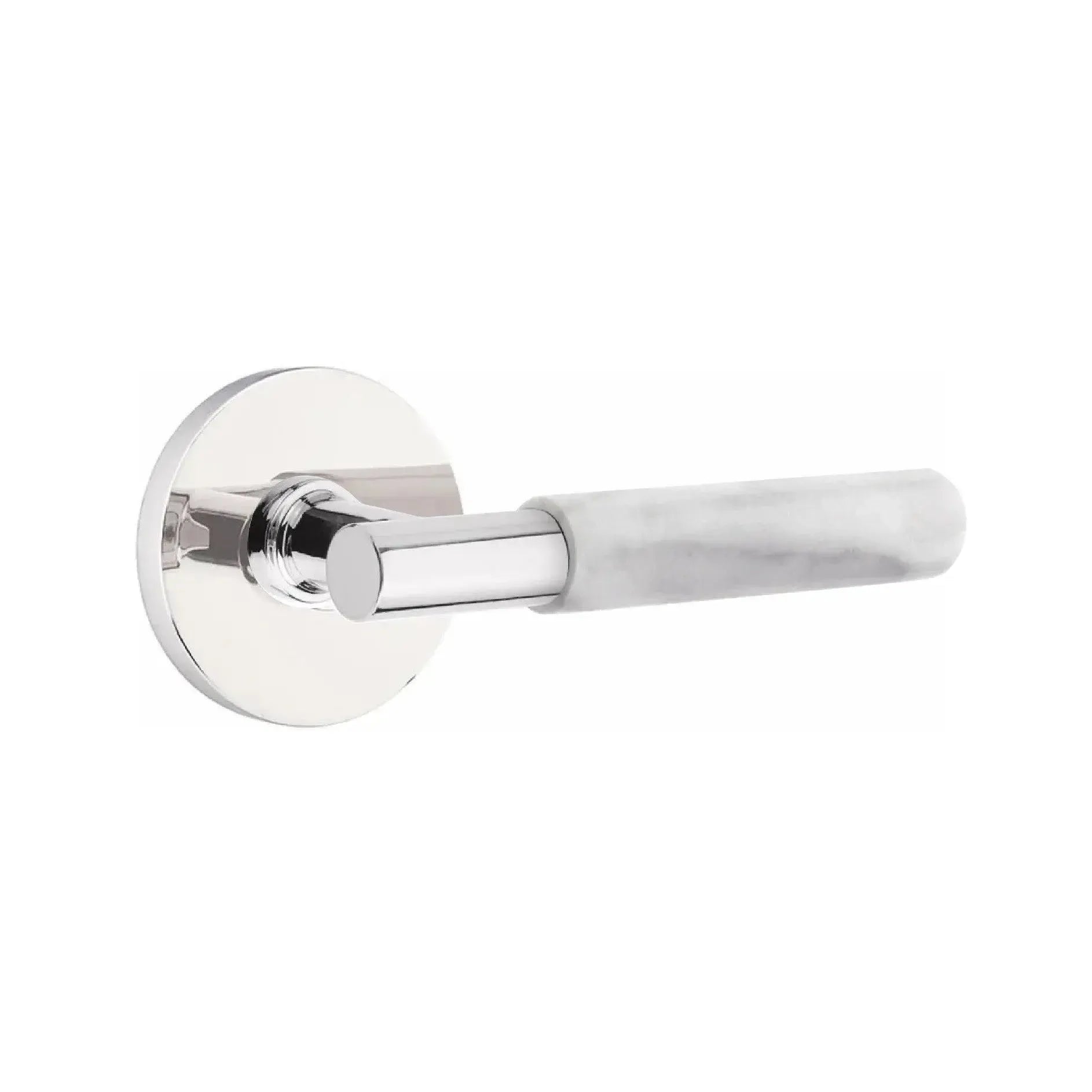 EmtekEmtek Select T-Bar White Marble Lever with Disk Rosette in 