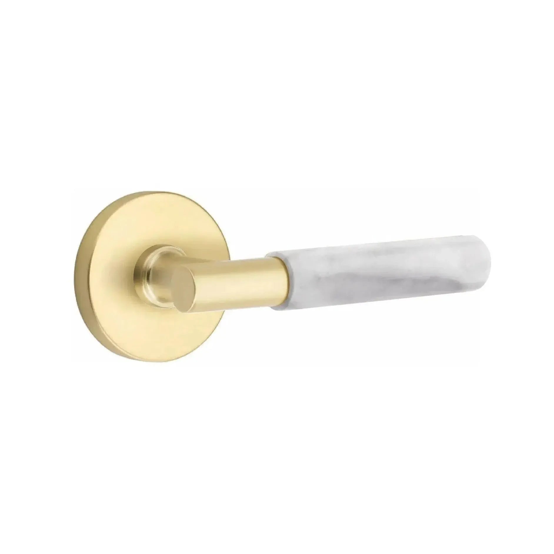 EmtekEmtek Select T-Bar White Marble Lever with Disk Rosette in 