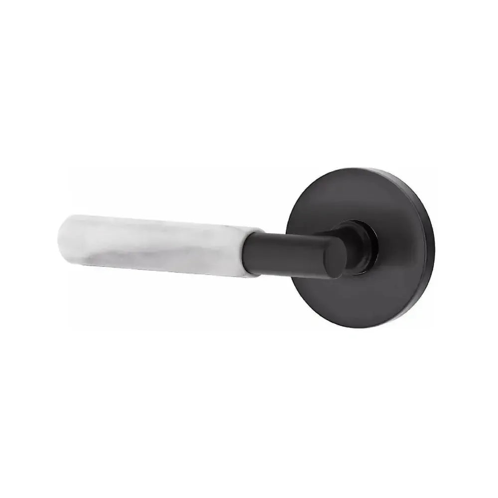 EmtekEmtek Select T-Bar White Marble Lever with Disk Rosette in 