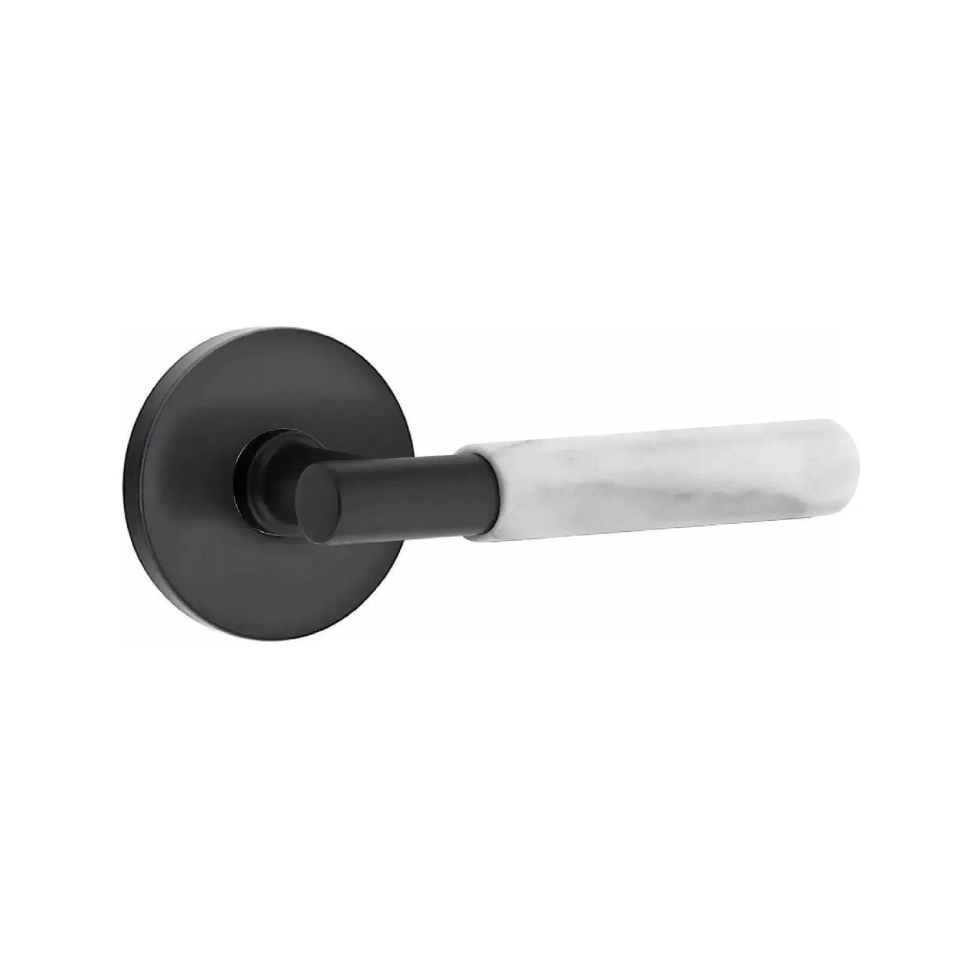 EmtekEmtek Select T-Bar White Marble Lever with Disk Rosette in 