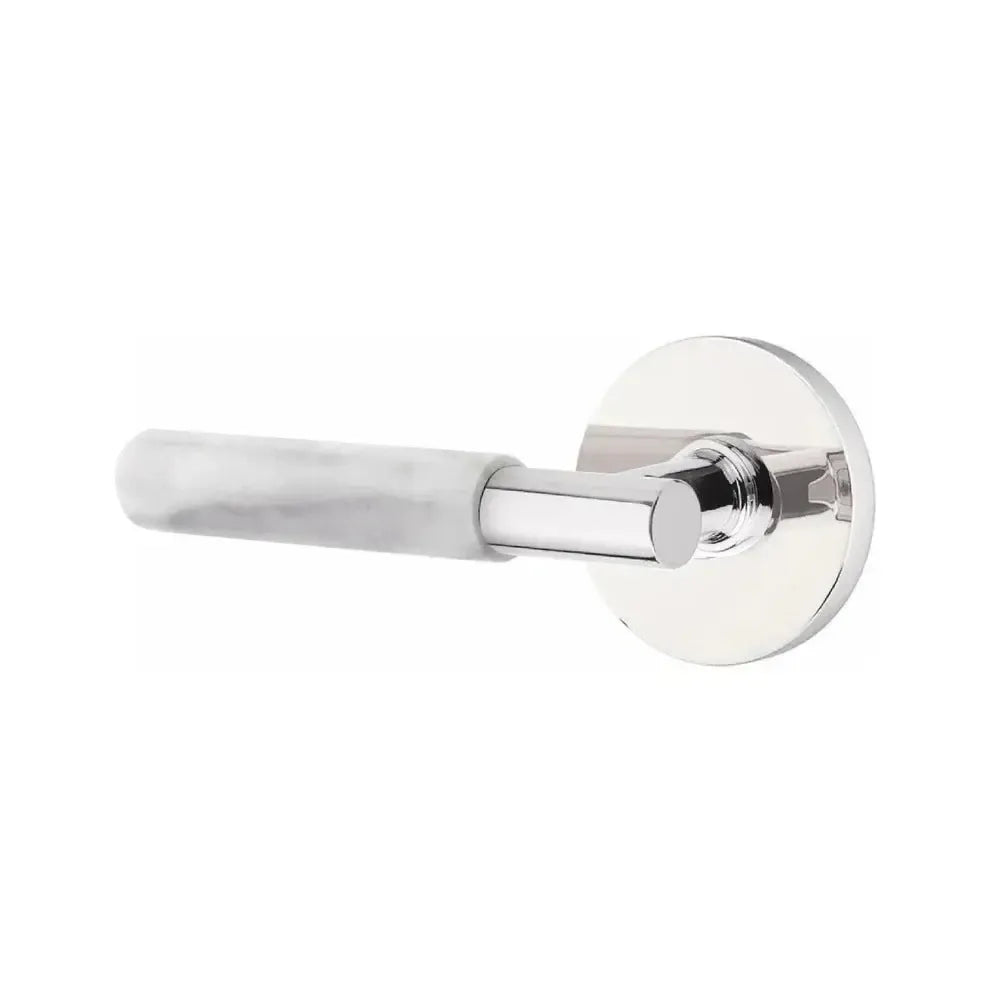 EmtekEmtek Select T-Bar White Marble Lever with Disk Rosette in 