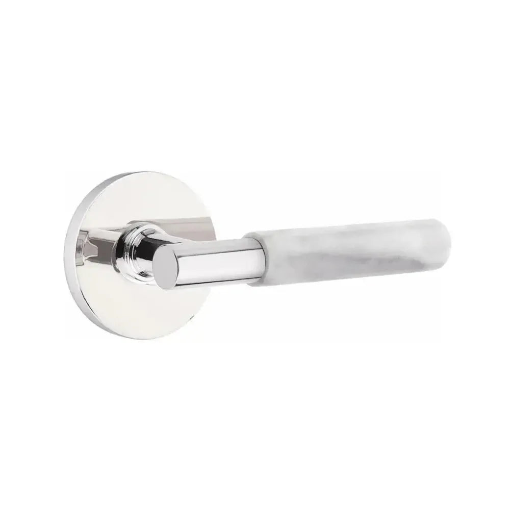 EmtekEmtek Select T-Bar White Marble Lever with Disk Rosette in 