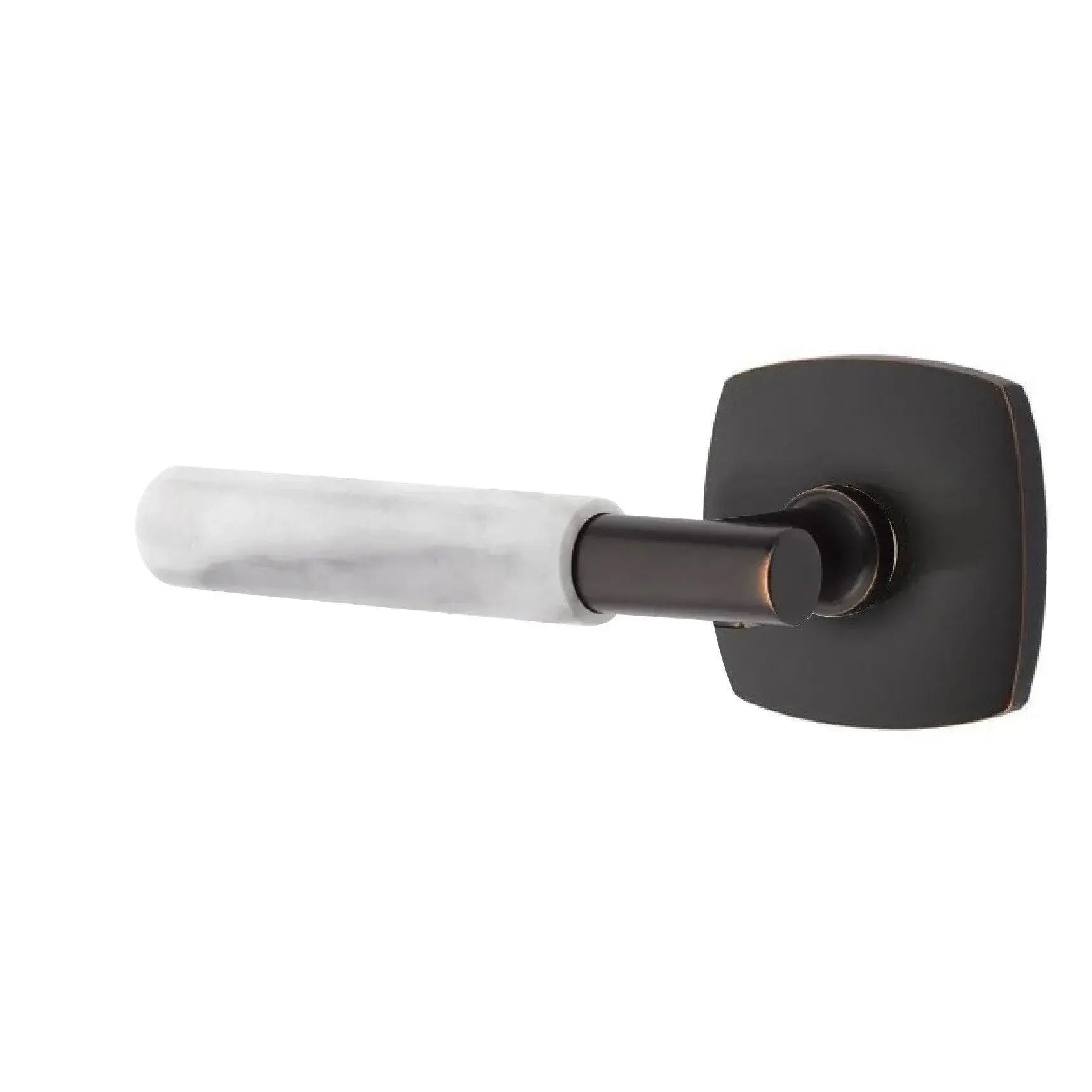 EmtekEmtek Select T-Bar White Marble Lever with Urban Modern Rosette in 