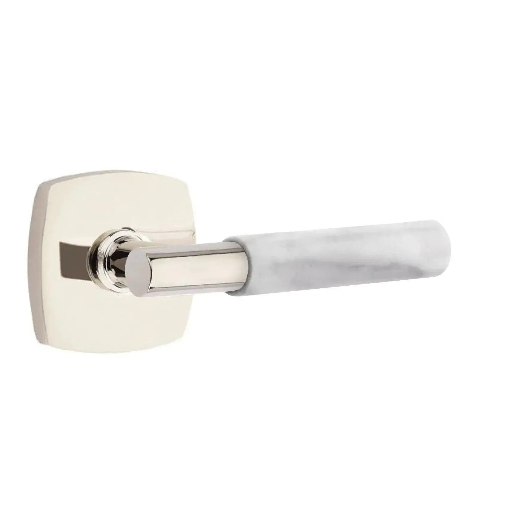 EmtekEmtek Select T-Bar White Marble Lever with Urban Modern Rosette in 