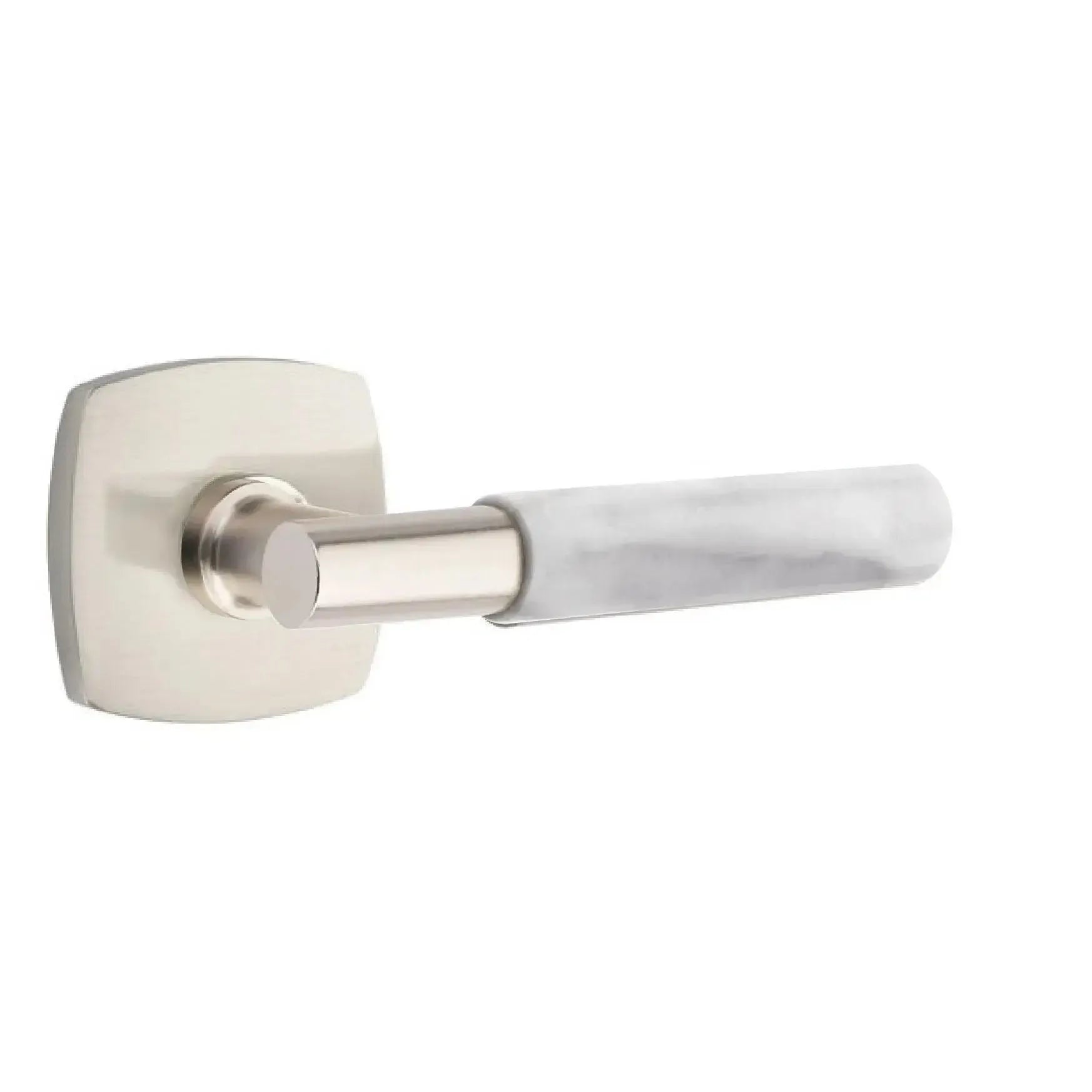 EmtekEmtek Select T-Bar White Marble Lever with Urban Modern Rosette in 