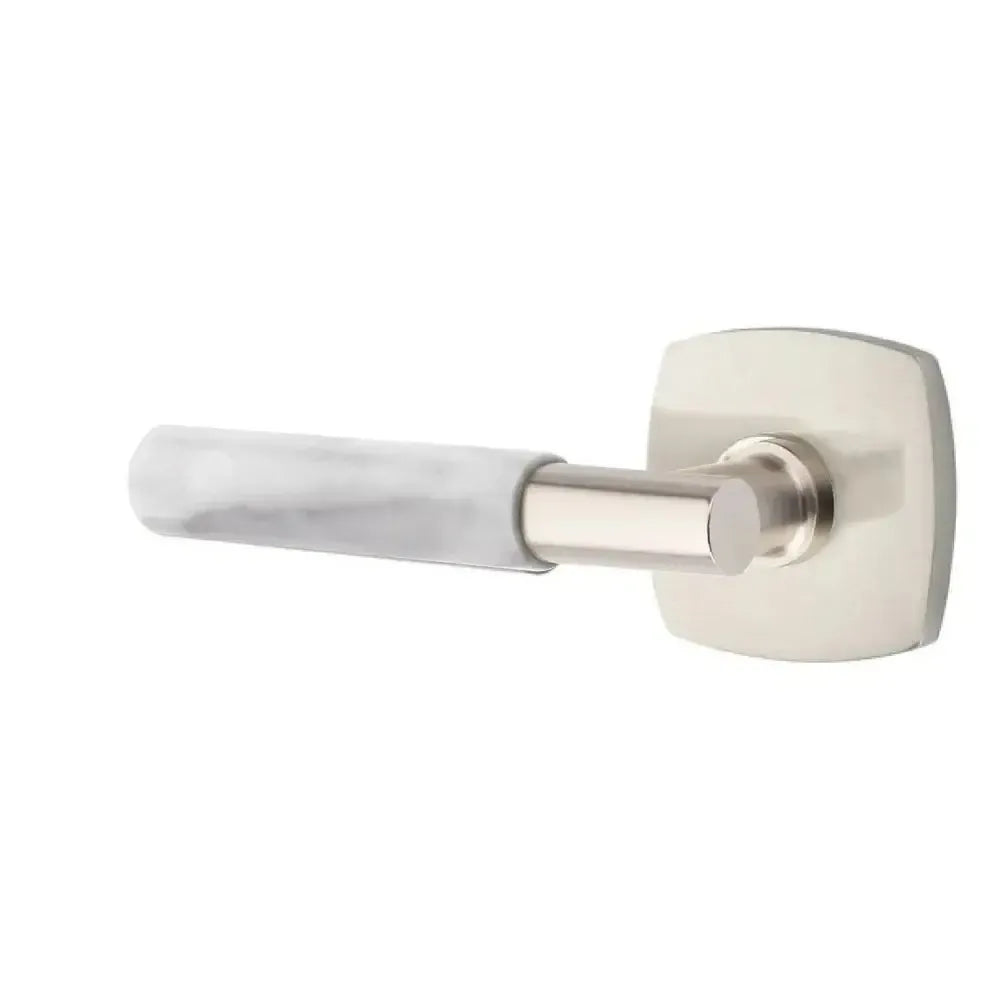 EmtekEmtek Select T-Bar White Marble Lever with Urban Modern Rosette in 