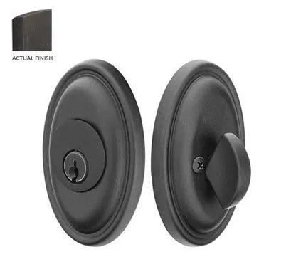 Emtek Single Cylinder #14 Tuscany Bronze Keyed Deadbolt in Medium Bronze Patina finish