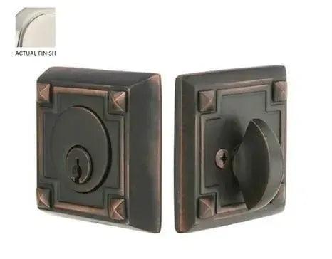 EmtekEmtek Single Cylinder Arts & Crafts Keyed Deadbolt in 