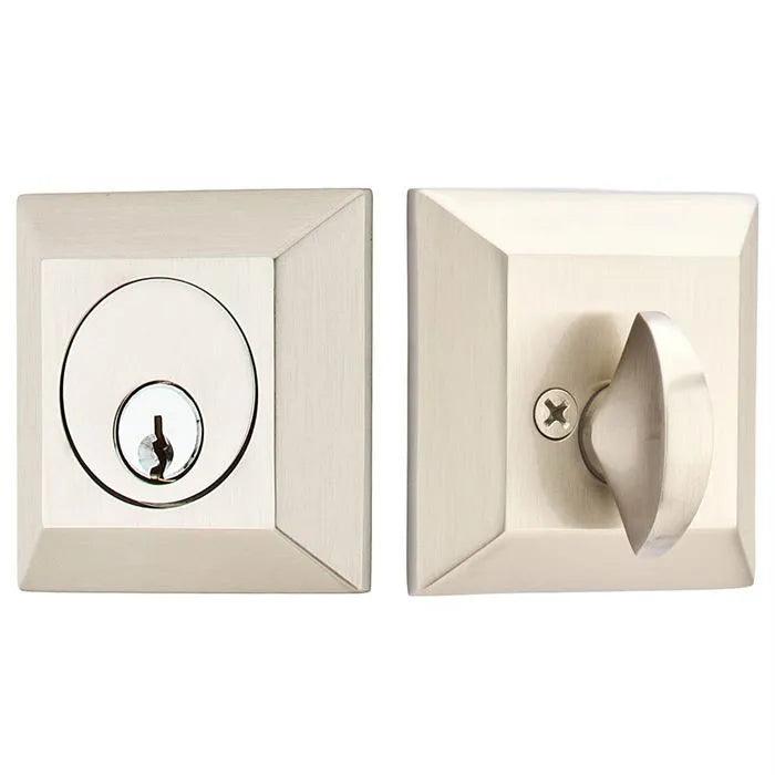 Emtek Single Cylinder Quincy Keyed Deadbolt in Satin Nickel finish