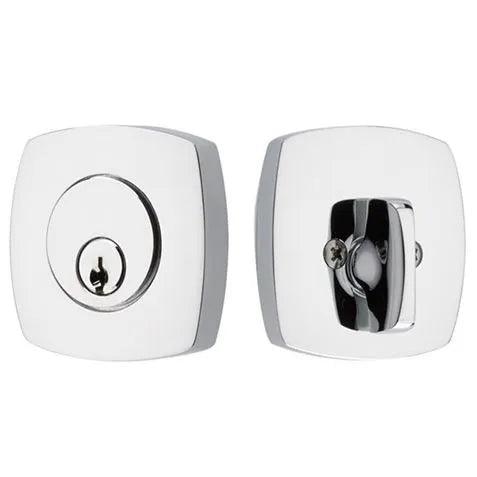 Emtek Single Cylinder Urban Modern Keyed Deadbolt in Polished Chrome finish