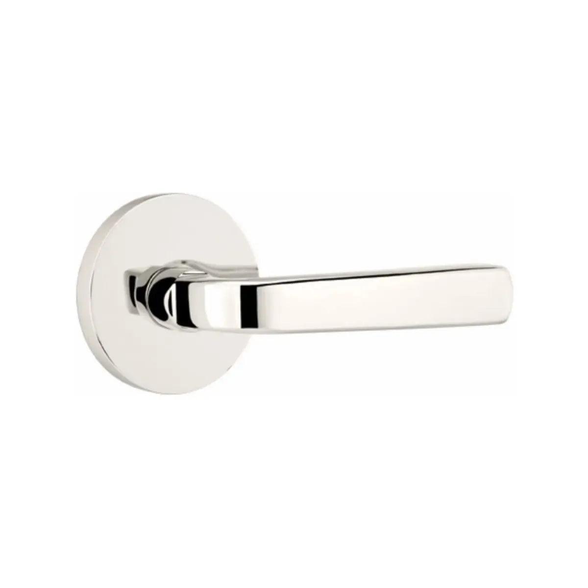 Emtek Sion Lever With Disk Rosette Lifetime Polished Nickel