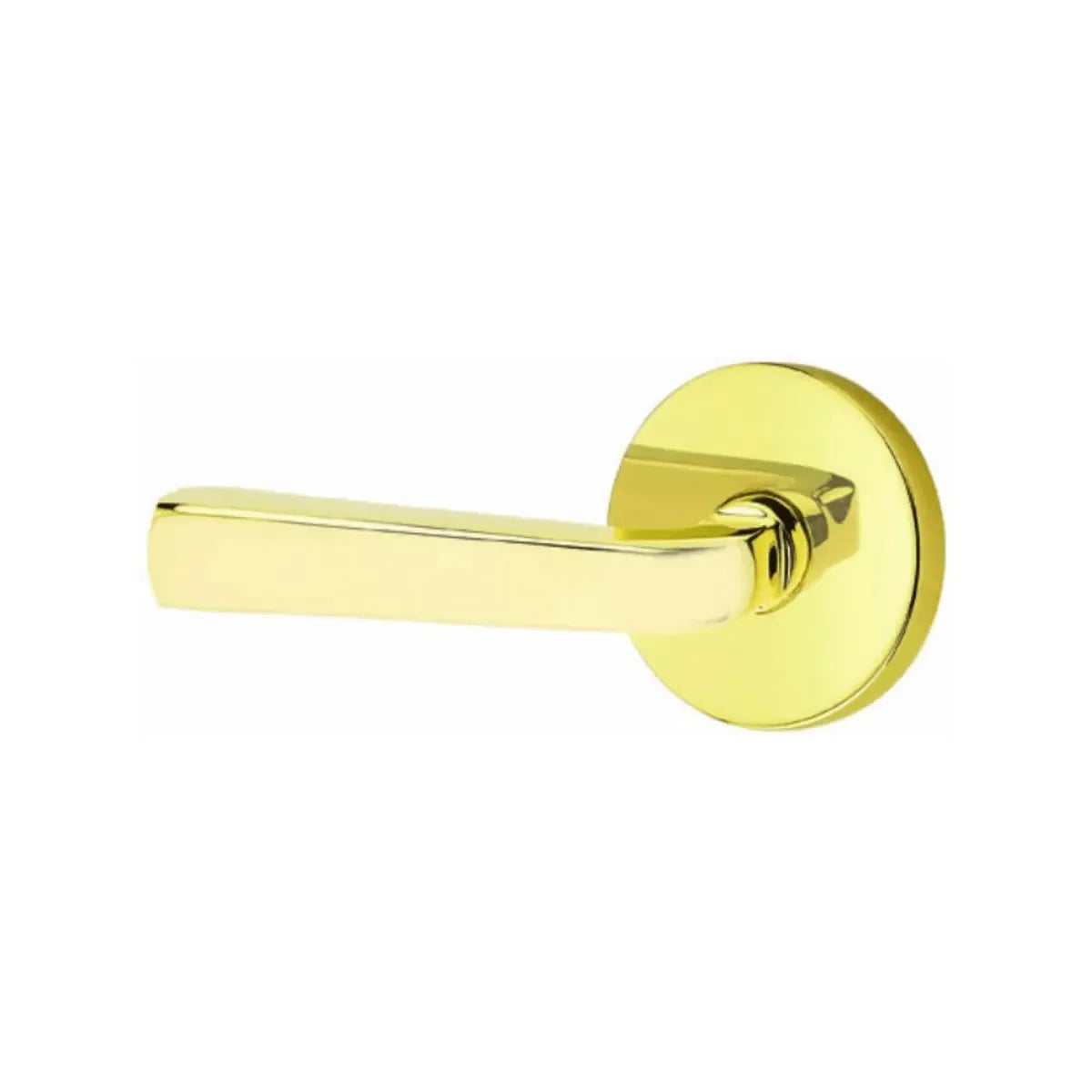 Emtek Sion Lever With Disk Rosette Unlacquered Brass