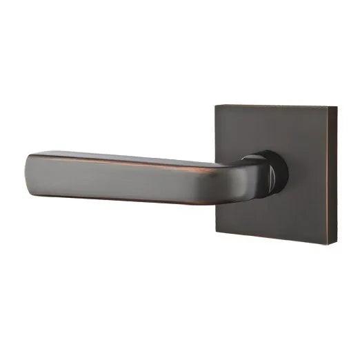 Emtek Sion Lever With Square Rosette in Oil Rubbed Bronze finish