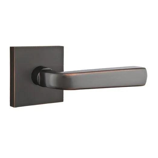 Emtek Sion Lever With Square Rosette in Oil Rubbed Bronze finish