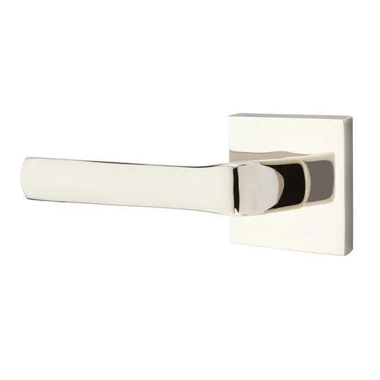 Emtek Spencer Lever With Square Rosette Lifetime Polished Nickel