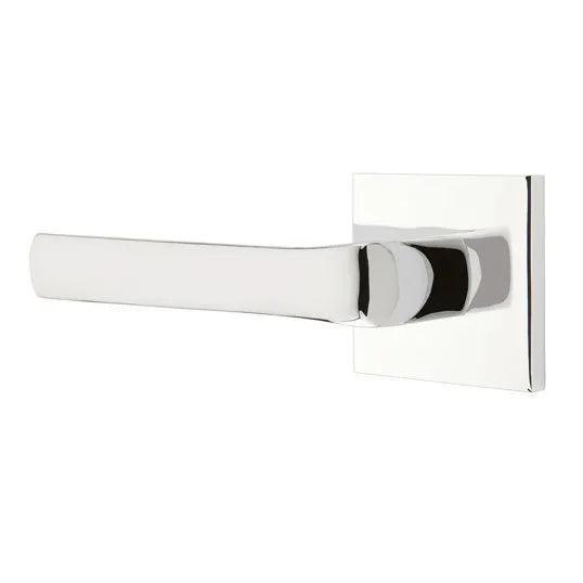 Emtek Spencer Lever With Square Rosette Polished Chrome