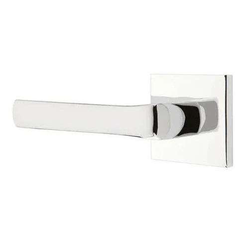 Emtek Spencer Lever With Square Rosette Polished Chrome