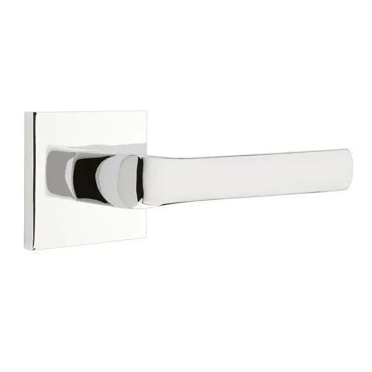 Emtek Spencer Lever With Square Rosette Polished Chrome