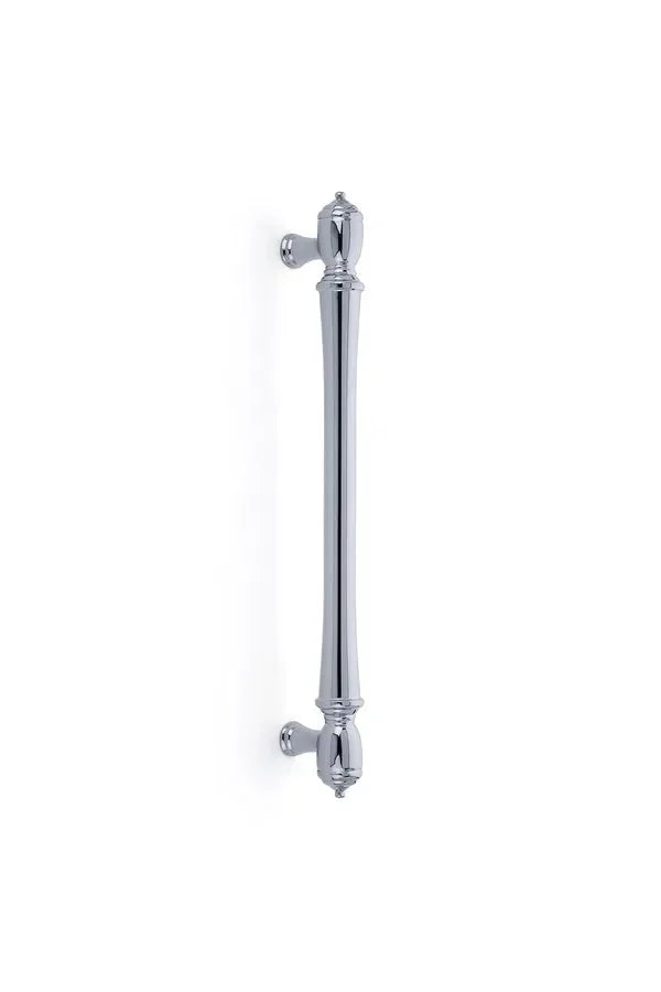 The Emtek Spindle Appliance Pull, 12" Center to Center in Polished Chrome finish